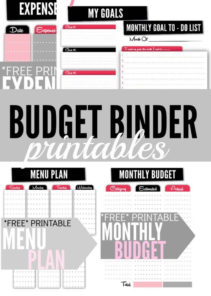 Free budget printables from Single Moms Income