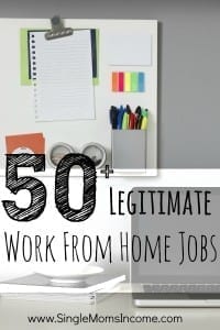 The only way I could get my budget to work for me was to earn more money. I tried countless work from home jobs before finally finding the one that suited me best. I figured that there were probably plenty other people like me searching for a good work from home job so I compiled this huge list of more than fifty legitimate work from home jobs!