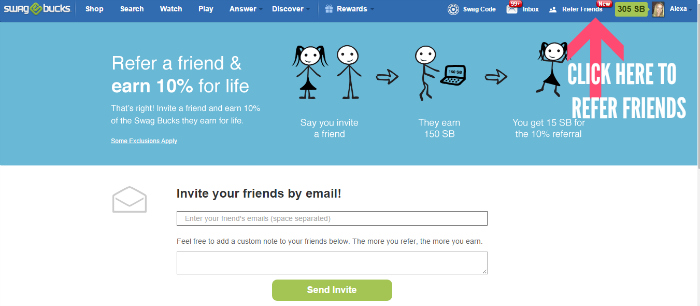 Refer Your Friends to Swagbucks