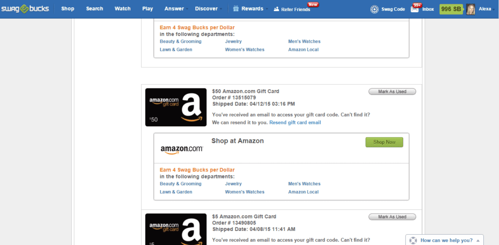 Amazon Gift Cards