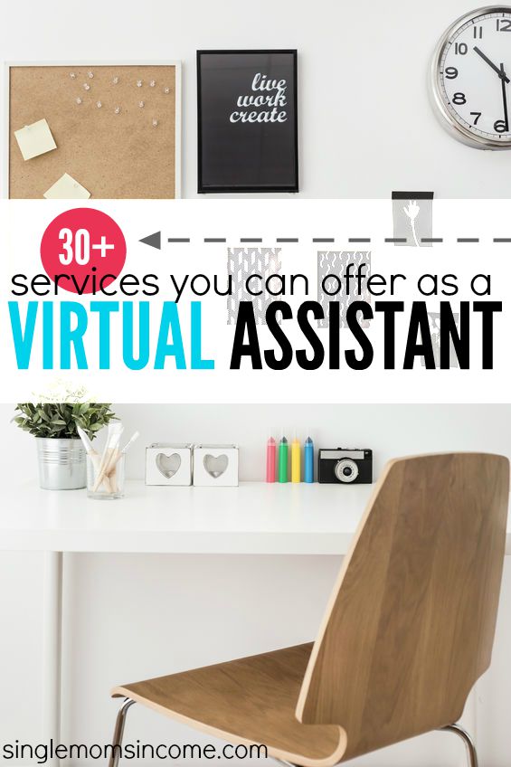 If you want to earn money online one great options is to become a virtual assistant. If you're interested here are 30+ services you can offer.