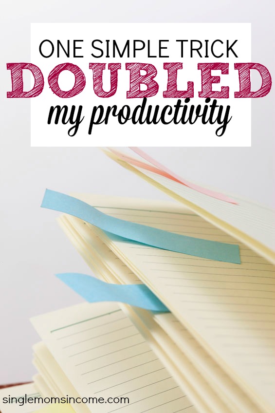 I sometimes get asked how many hours per week I spend on work from home projects. While I can give a general guess the truth is, I’m not exactly sure. So I decided to track it. Tracking my time left me with a very surprising result…..and a super simple trick that more than DOUBLED my productivity!