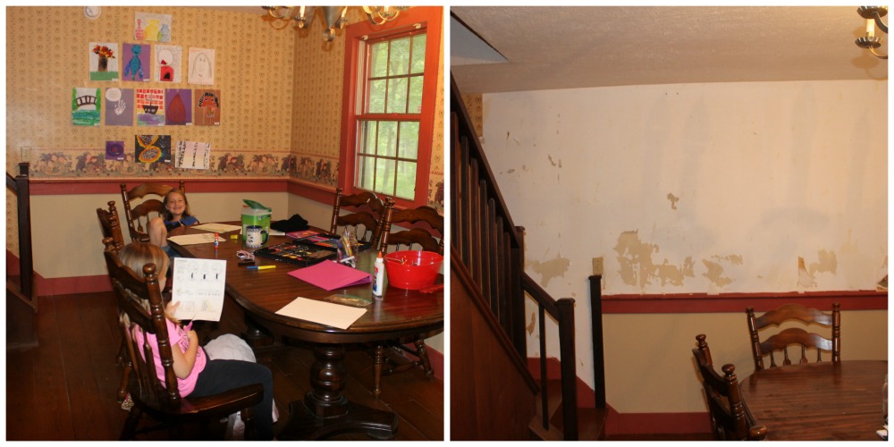 dining room before after