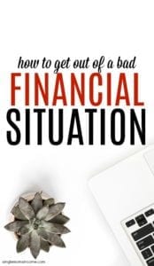 If you've found yourself living paycheck to paycheck and don't know what to do, there is hope! Here's how to get out of a bad financial situation.