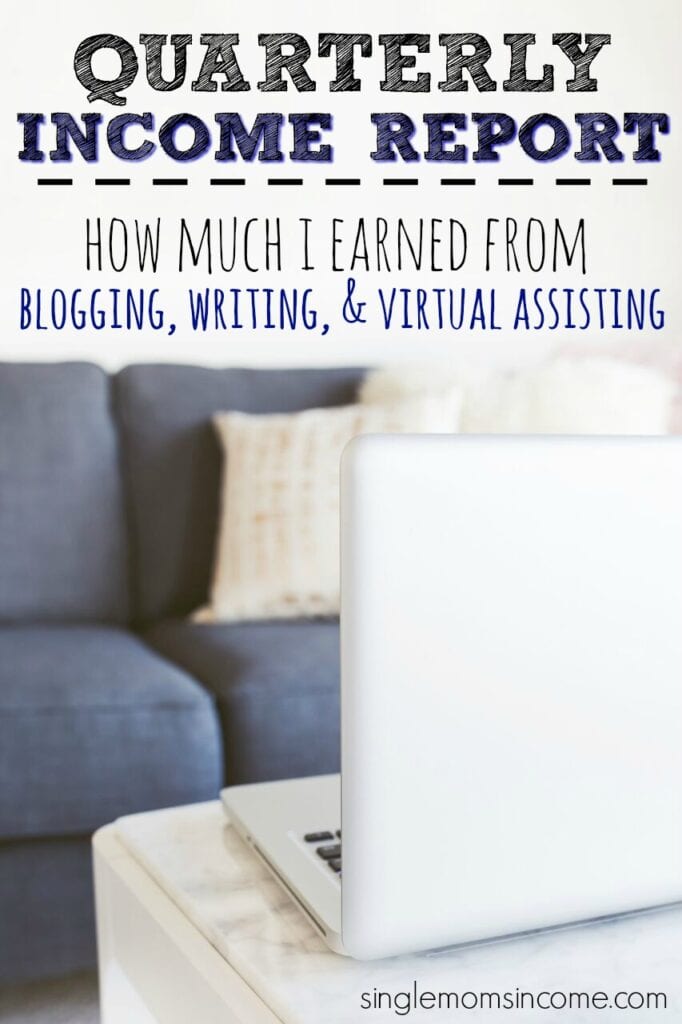 Curious how much bloggers make? Here's a first quarter income report for blogging, freelance writing, and virtual assisting.