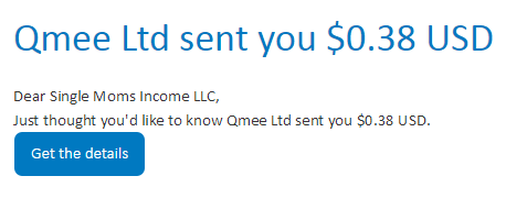 Cashing out on QMee.