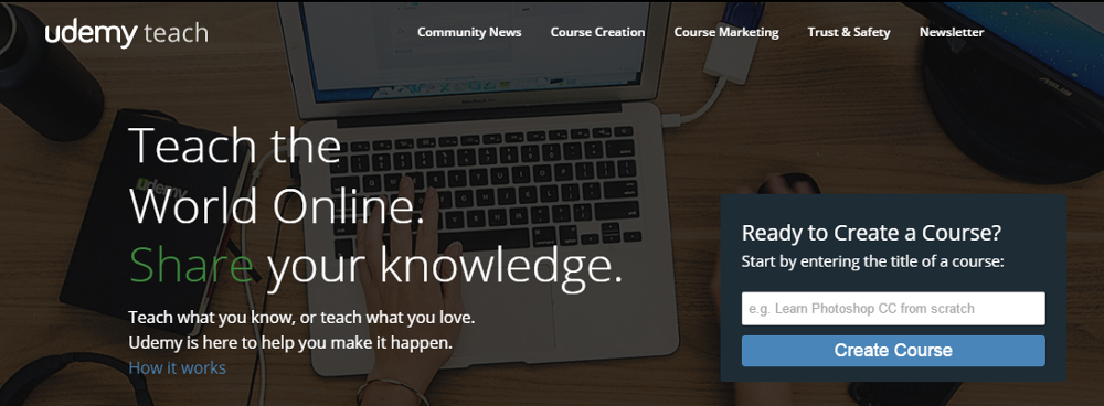 You can create online courses with Udemy.