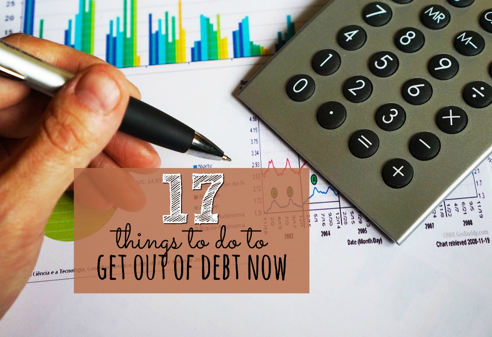 No matter how much debt you’ve accumulated at this point you can turn it all around starting now. Here are 17 things to do to get out of debt now.