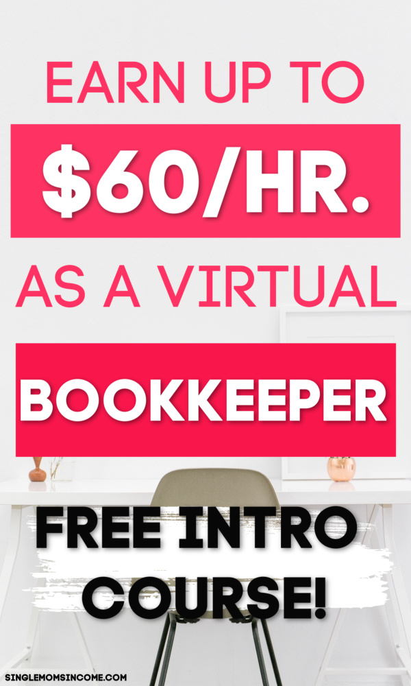 If you've thought of becoming a bookkeeper here's a useful course that will teach you how to start an online bookkeeping business. Taught by a CPA. #bookkeeping #workfromhome #sidehustle