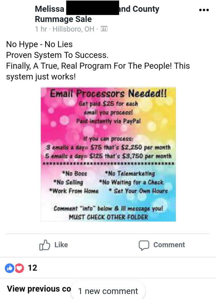 Facebook Money Making Scams to Avoid - Single Moms Income