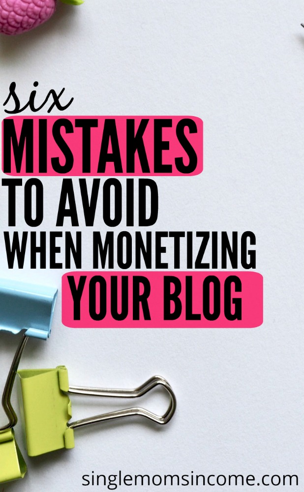 Is your blog income falling flat? You're not alone. Here are six mistakes to avoid when monetizing your blog. (And what to do instead.)