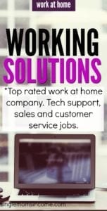 If you're looking for a top rated work from home company you'll want to check out Working Solutions. This company offers various jobs in customer service. #sidehustle #workfromhome