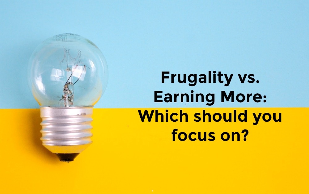 It's an age-old debate. Should you focus on saving and being frugal to free up more of your money or should you just direct all your attention to earning more?