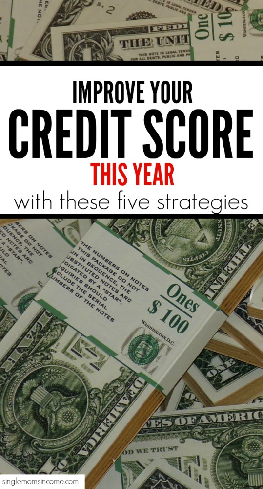 Just because your credit score isn't where you want it doesn't mean it has to stay that way! Here are five things to do this year for a better credit score. #personalfinance #creditscore #money