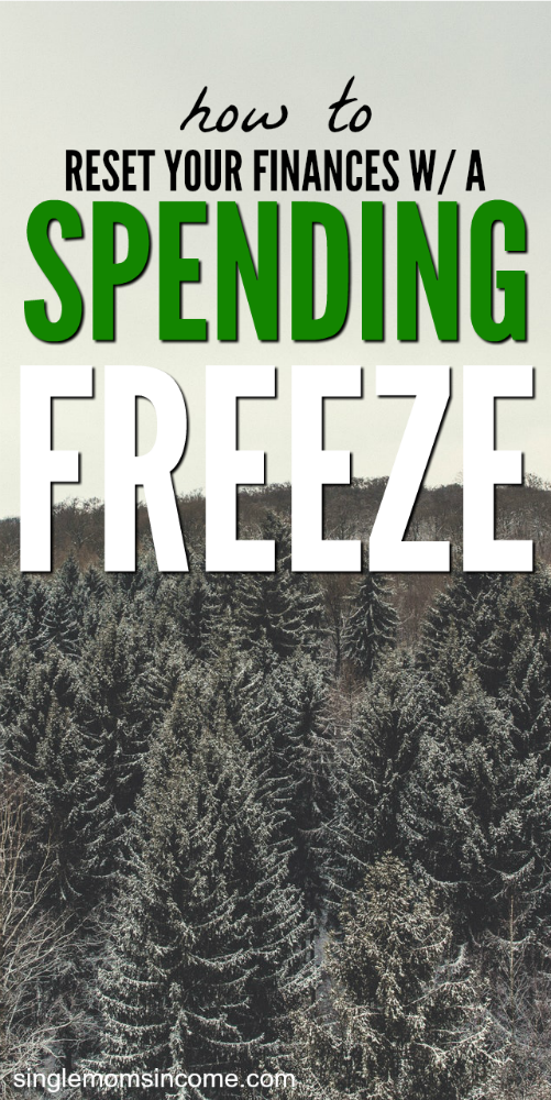 Ready to build your savings back up or pay off some debt? Here's how to do a spending freeze so you can reset your finances. #frugal #savemoney #budget #personalfinance