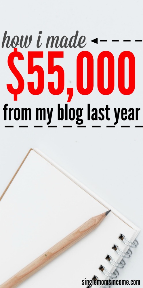 Making money from a blog isn't always easy but it is possible. Here's how I made $55,000 from my blog last year working 20 hours per week. #blogging #incomereport #makingmoney blogging