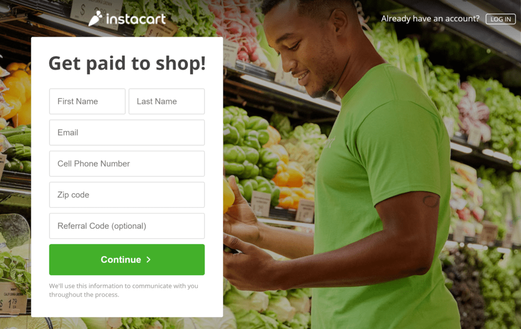 Make money delivering groceries with Instacart.