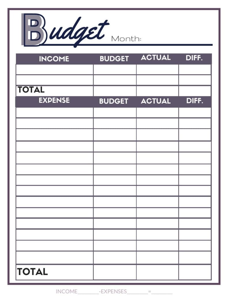 free-budget-worksheets-single-moms-income