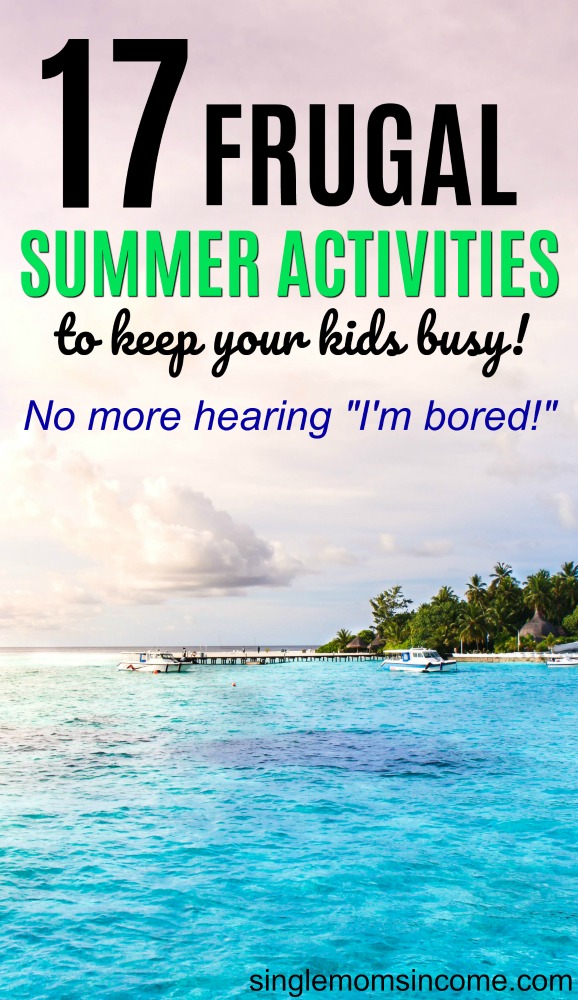 Looking to keep your kids busy this summer without breaking the bank? Here are 17 frugal summer activities your kids will love! #frugal #kidsactivities #cheapkidsactivities 