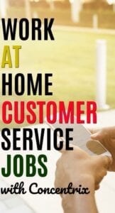 If you're looking for a work at home customer service job Concentrix is often hiring. This company will provide training and match you with a company. #workathome #makemoneyonline