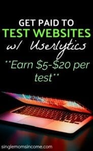 Looking for a fun and easy way to make a little extra money? Learn how to get paid to test websites with Userlytics. Earn up to $20 per test. #sidehustle #workathome