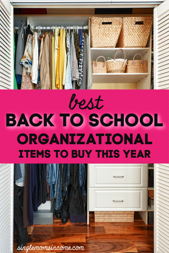 Back to school sales are not just for pen and paper. In fact, back to school sales are a GREAT time to purchase organizational items. Here are our top picks. #backtoschool #organizing