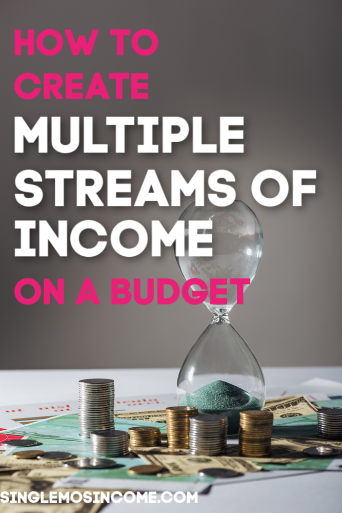 The average millionaire has seven sources of income! If you're wanting to inch up your financial game here's how to create multiple streams of income on a moderate budget. #personalfinance #budget #passiveincome