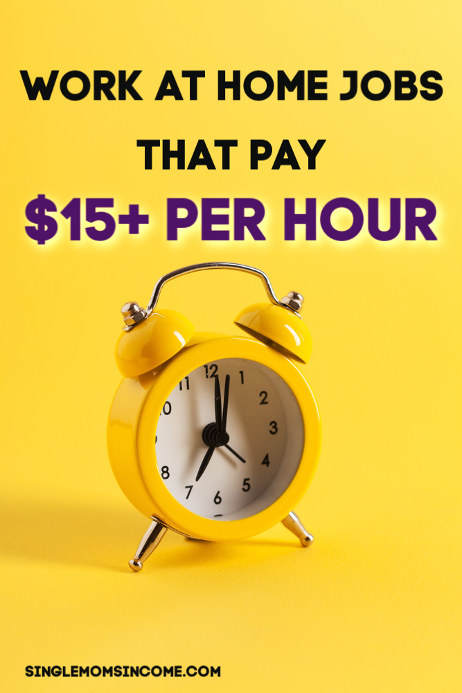 Although more employers are hiring for work from home it can still be tough to find a job that pays more than $9 per hour! Here are work from home jobs that pay $15 or more per hour. #workathome #legitworkathome #highpayingjobs #onlinejobs