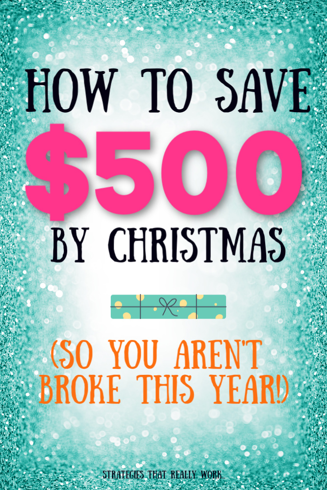 Don't go broke this year. Here's how to save $500 by Christmas. #Christmas #Money