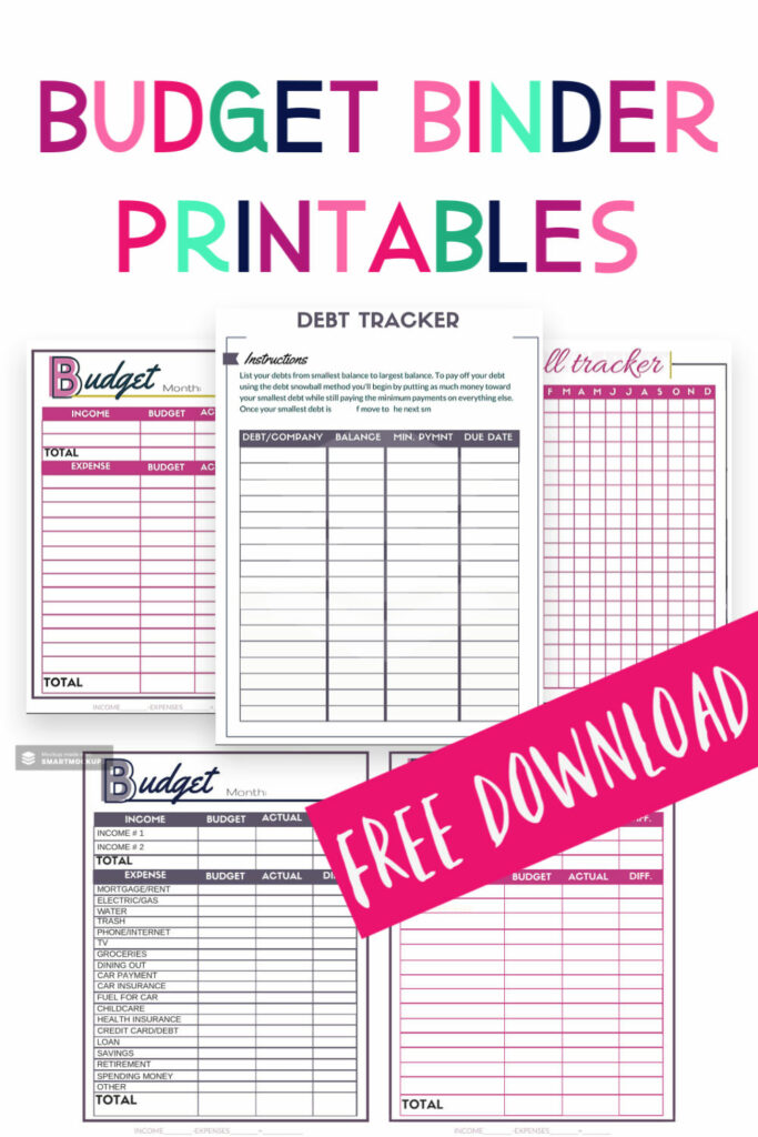 Free Download: Budget Binder Printables Single Moms Income