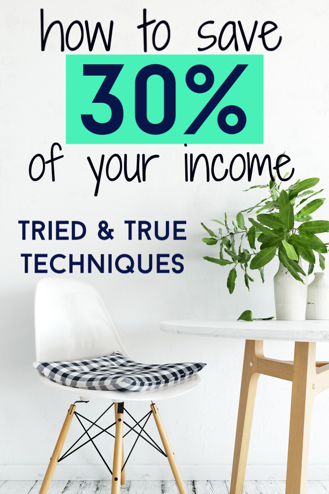 Want to up your savings game? Here's how to save 30% of your income. Includes how to calculate your new budget, find ways to save, and more. #saving #personalfinance