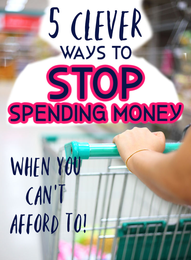 Sick of impulsively spending all of your hard earned money? If so you'll love these five clever ways to stop spending when you can't afford it.