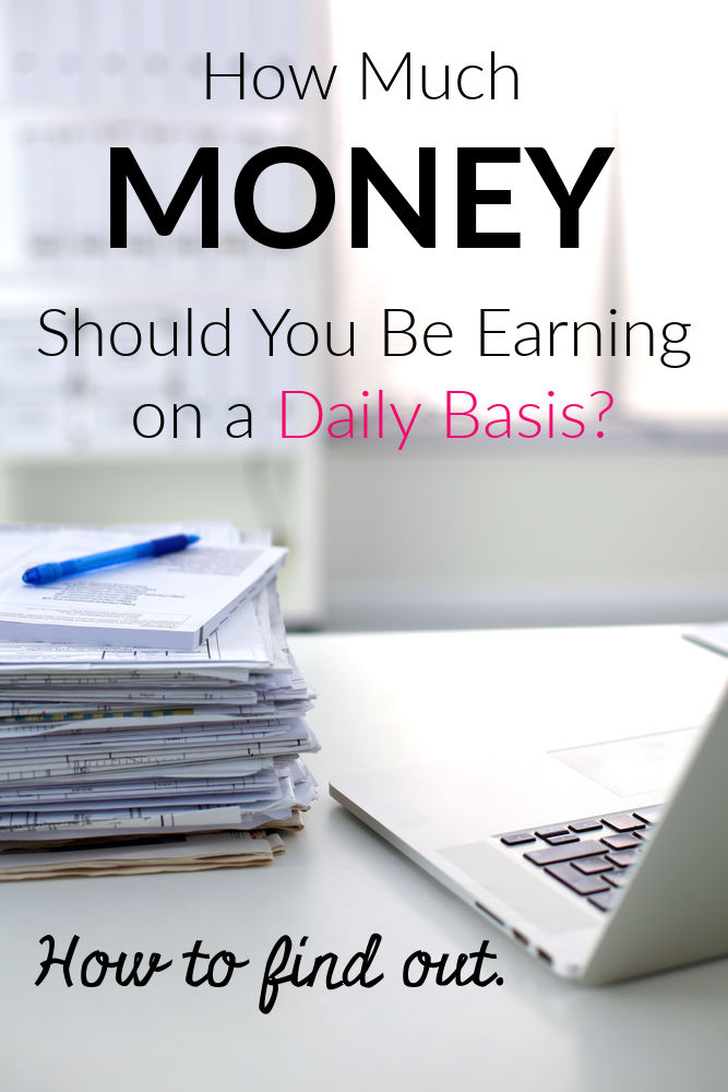 Exactly how much money you need to be earning each day to hit your goals. 