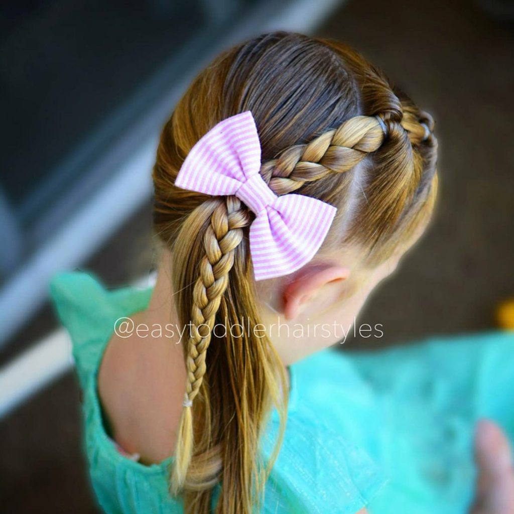 Front ponytail split into two... - Easy Toddler Hairstyles | Facebook