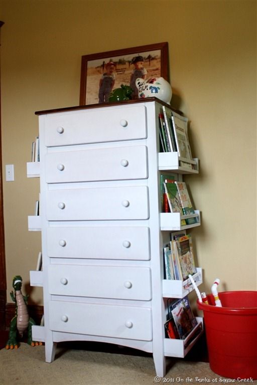 Dresser books shelf