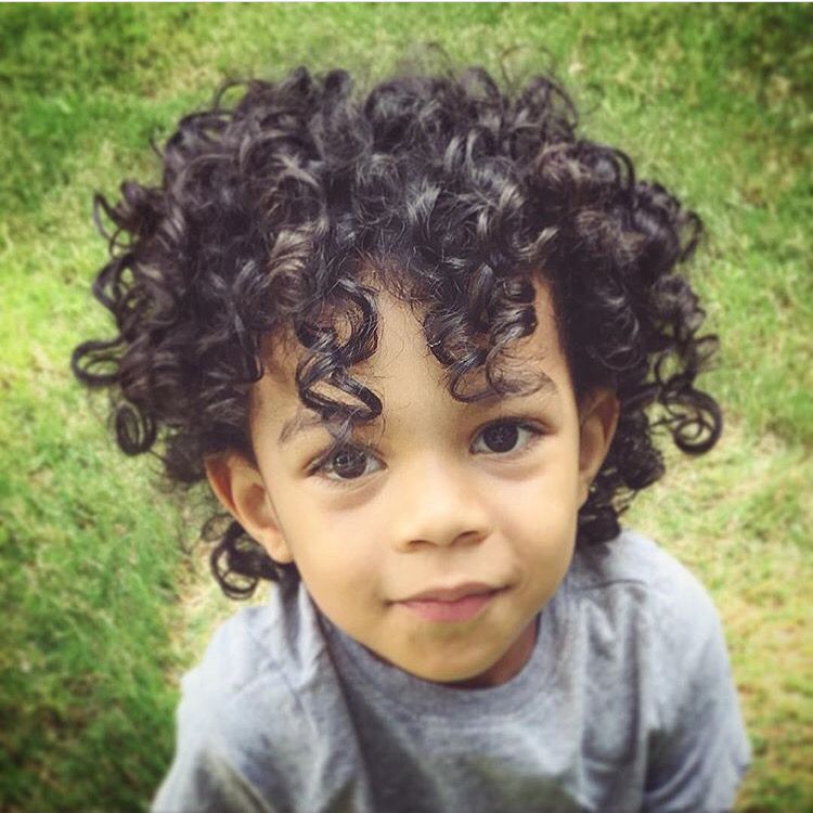 cute little boy curly hair