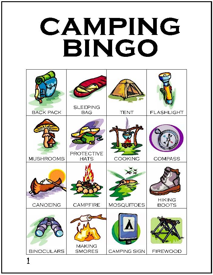 Camping Bingo 